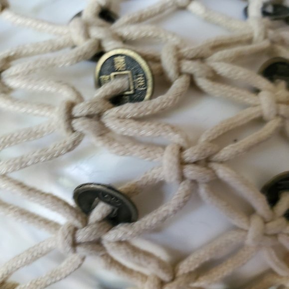 Vintage handmade Fishnet Beachy Boho Fringe cover up skirt or Top - Picture 6 of 6